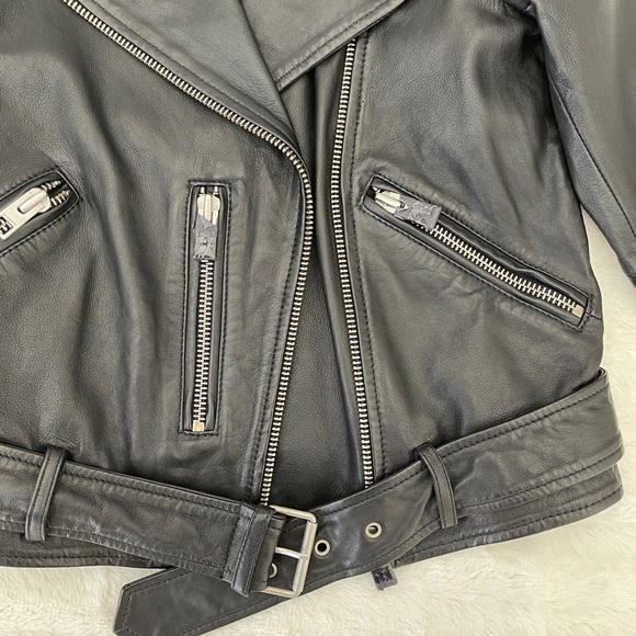 Allsaints Leather Biker Jacket - Picture 10 of 11